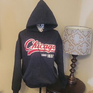 Black Chicago Hoodie Sweater